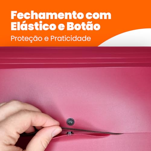 Dello - Pasta Sanfonada A4 Aromas c/12 Divisórias, 6108.01.0006, Cherry