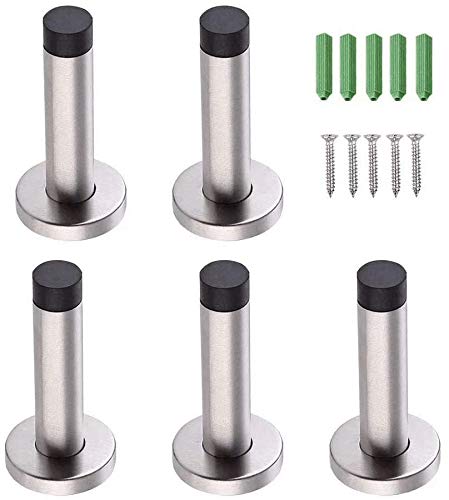 OMALOO 5X Tope de puerta Acero inoxidable Paradas Puerta Tapón de Puerta Acero Inoxidable Cover