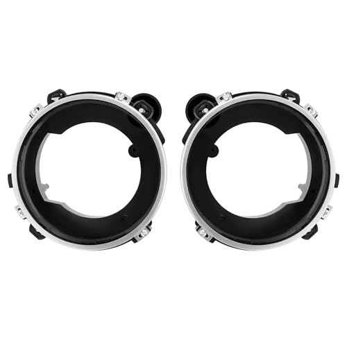 KUAFU Pair Headlight Bulb Bracket Bucket Compatible with 1997-2006 Jeep Wrangler Replacement for 110383 110384 Black Plastic(PP) Left&Right Side