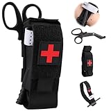 LYPPUL 3pcs Tourniquet Kit, Tactical Emergency Strap, First Aid Combat Trauma Kit, Includes Tourniquet, Medic Shears, Molle Tourniquets Holder Pouch, for Hiking Camping Travel Home Outdoor Sports - Image 1