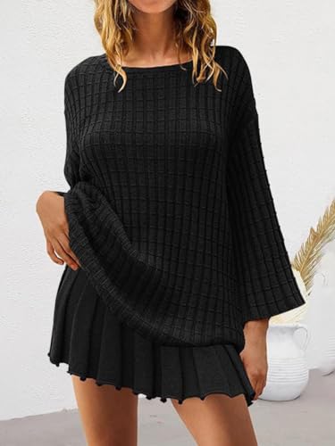 Robe pull femme ensemble 2 pièces chaud pour éviter le froid avec élégance - 3