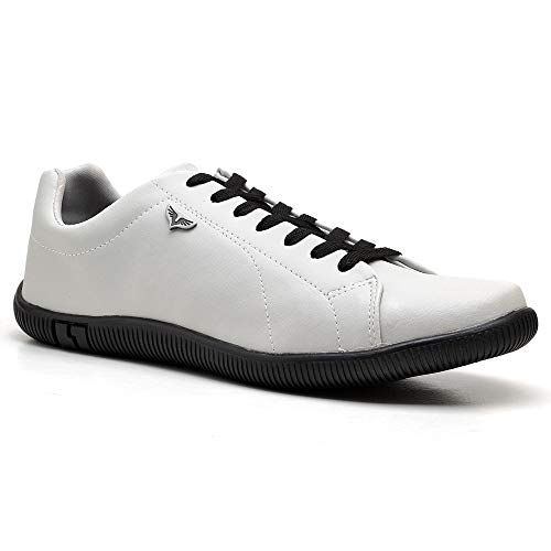 Kit Sapatênis Sapato Casual Com Relógio LED Masculino JUILLI 920DB Tamanho:37;cor:Branco;gênero:Masc