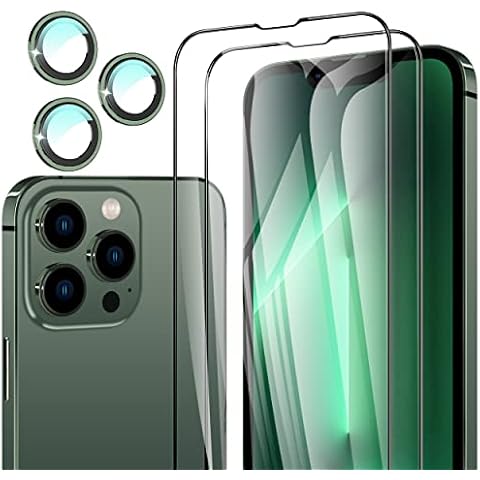 sorlnern [3 +2Pack] iPhone 13 Pro Max Screen Protector with Camera Lens Protector, Invisible Border Full Coverage Edge to Edge Tempered Glass Film, 10X Military Grade Shatterproof, Ultra-Tough Cover