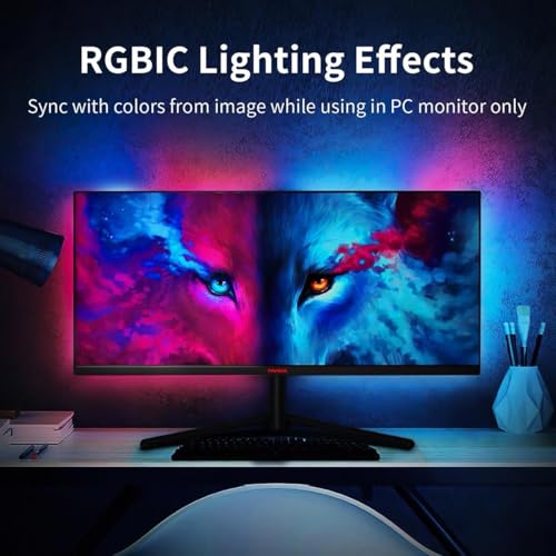 Image of Smart RGBIC Monitor Sync Backlight (Upto 40 inches Monitor Size) || Color Changing with Screen Sync Box PC Backlight || Smart LED Strip App Controlled & Music sync (Not for TV) (Only for PC Monitor)