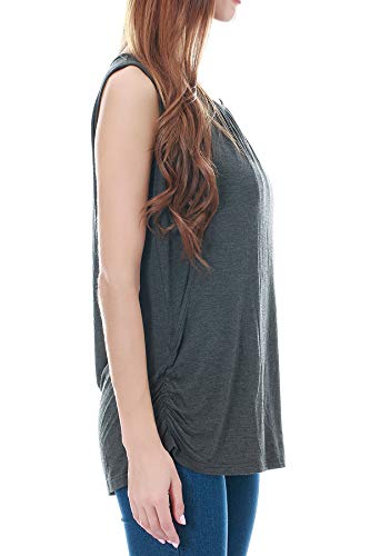 Smallshow Women's Maternity Nursing Tops Breastfeeding Clothes XX-Large Charcoal Grey - Thumbnail 5
