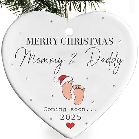 Baby First Christmas Ornament,Gifts for Expecting Parents - Pregnancy Announcement for Husband Wife Family,Gender Reveal Gifts,Pregnancy Gifts for Expecting Mom,Gifts for New Mom,New Dad,New Parents Cover