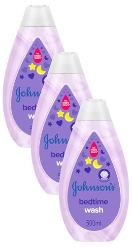 Johnson's Baby Bedtime Wash - Gentle And Mild Delicate Skin And Everyday Use - Natural Calm Aromas, 500ml (Pack of 3)