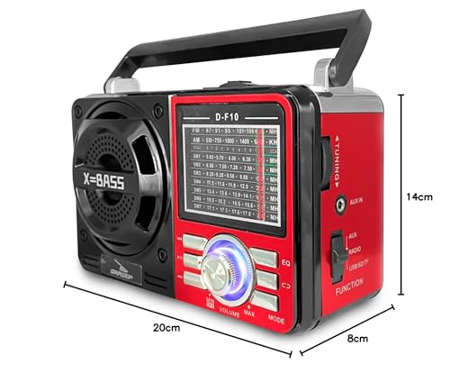 Rádio Retro Radinho Am Fm Vintage Am Fm Potente Portátil Excelentes Graves Entradas Usb Micro SD Aux