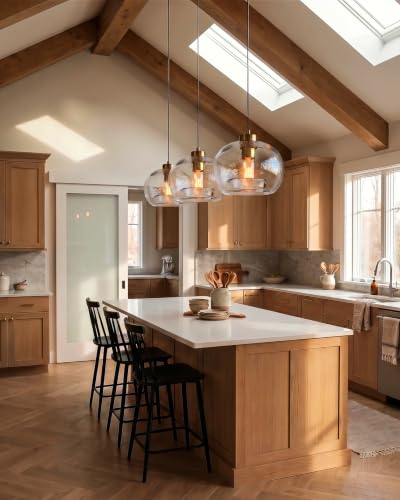 Image of CASAMOTION Pendant Light, Hand Blown Glass,Brass Gold