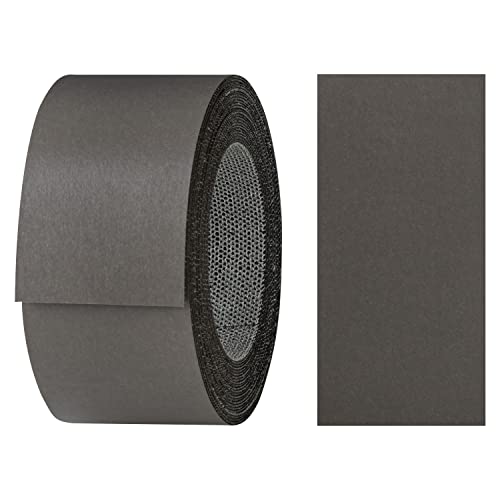 haggiy Edging Tape Melamine with Hot Melt Adhesive 40 mm x 5 m | Iron-On Edging Tape for Shelves and Panels | Edge Tape - Decoration: Graphite Grey