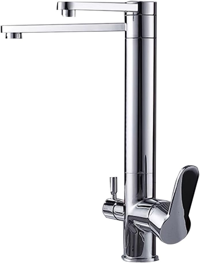 lamp Way Filter Rotatable Bathroom Kitchen Cold and Hot Water Supply, 2 Lever Brass Basin Faucet lamp