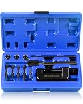 DAYUAN Set di 13 pezzi per catena per moto, strumento di rimozione della catena e kit rivettatrice per camma e catene da 25 a 630 con custodia blu