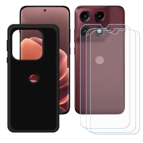 CongJiaLingXi�P�[�X �K�p���� Motorola Edge 70 Pro (6.78") + [3��]�����K���X�X�N���[���ی�t�B���� �A���ȃ\�t�g�V���R���P�[�X�ی�TPU�J�o�[�̃P�[�X�J�o�[