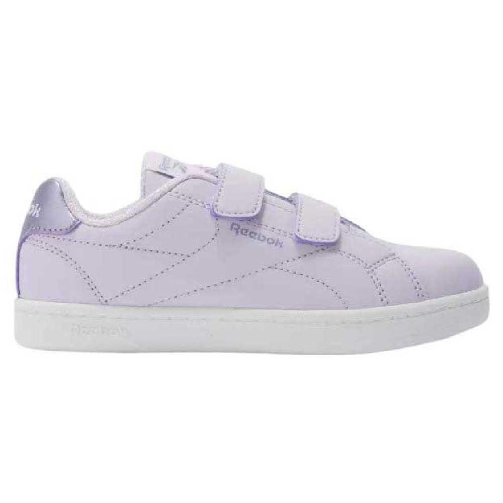 Reebok Girls' Royal Complete CLN 2.0 Two Strap Trainers, Digitalgleam Ftwrwhite Metalicpurple, 1.5 UK