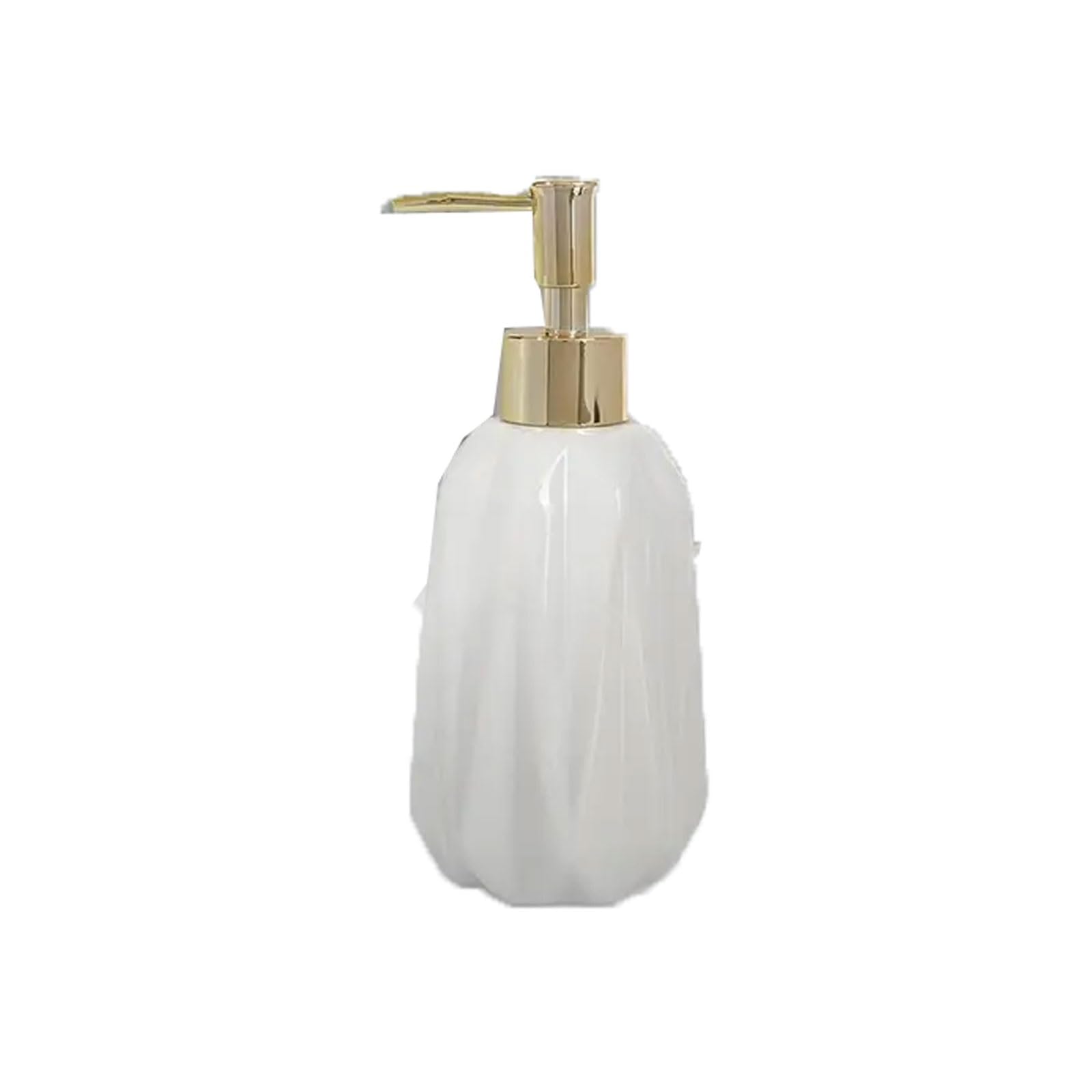 Ceramic Countertop Soap Dispenser Lotion Bottle, Smooth Comfort Grip, Detachable Pump for Bathroom(Wei�)