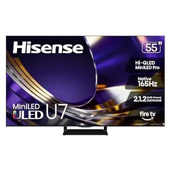 Hisense 55-Inch U7 Mini-LED ULED 4K UHD Smart Fire TV (2026 Model)