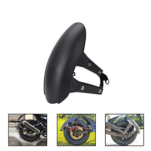 iBaste_S Universal Plastic Motorcycle Rear Wheel Fender Splash Guard Mudguard Wheel Hugger - Black