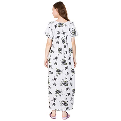 Image of Women's Cotton Nighty Night Gown Multicolore /Cotton Nighty for Pregnant Ladies /Women Night Gowns for Day Wear /Night Wear (Multicolour)(Available Sizes XL & XXL)