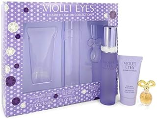 Violet Eyes Elizabeth Taylor 3 Pieces Gift Set Women 1.7 oz Eau De Parfum Spray + 1.7 oz Body Lotion + White Diamond Parfum Mini