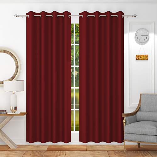 Image of Premium Blackout Solid Curtain for Home 100% Opaque Curtains for Window 6 Feet,Pack of 1,Maroon