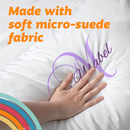 Pattern Pop - Personalized Name And Initial Throw Pillow Covers - Script Font Decorative Pillow Covers - Great For Gifting – 20” X 32” Pillowcase - White Bed Pillowcases #TOP4