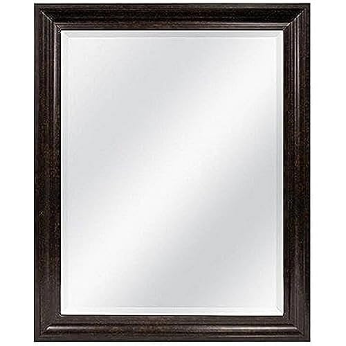 Image of MCS Large Wall Mirror, Modern Rectangle Mirror Home Decor for Living Room, Bedroom, or Bathroom, 26.5 by 32.5 Inch, Bronze