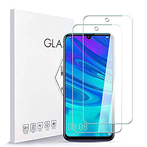 LZS Protector de Pantalla para Huawei P Smart 2019 Dureza 9H A Prueba de Rayones Protector de Pantalla de Vidrio Templado [2 Piezas] Borde Redondeado 2.5D, Fácil de Instalar,Soporte de Prensa 3D Cover