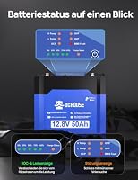 DCHOUSE 12V 50Ah LiFePO4 Bluetooth Batterie with DC Ports,mit 75A BMS – Ansicht 3