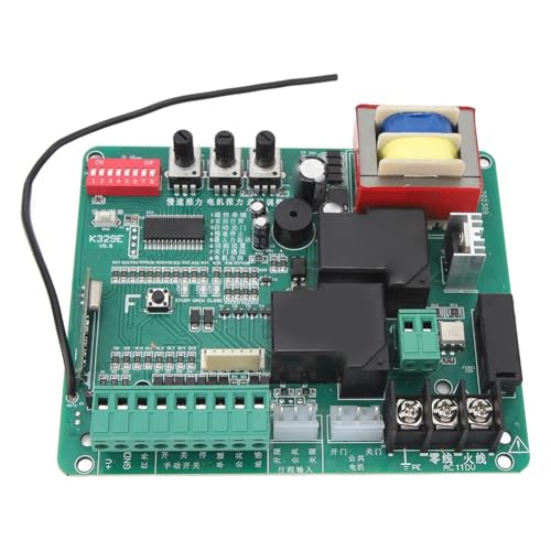 Goufride Placa de control para abridor de puerta corredera de CA, placa de control electrónico principal para motor de puerta corredera, puerta de repuesto (110 V)