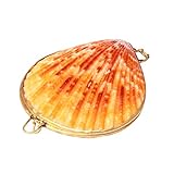 APPARENCE EXQUISE: le matériau de la coquille naturelle exquis et beau, l'ouverture sertie d'un cercle de bord doré. La conception du couvercle rabattable rend vos bijoux plus beaux.