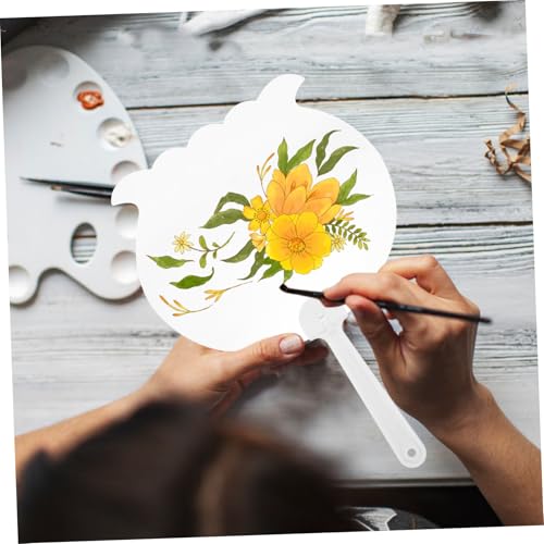 Éventails vierges portables Toyvian pour graffitis DIY x50