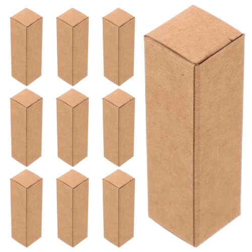 50 Pièces Boîte de Gloss à Lèvres en Papier Rectangulaire Khaki