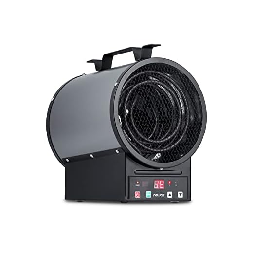 NewAir, NGH500GA00, 2-in-1 240V 4800 Watt Portable or Mountable Garage Heater, Heats Up to 500 Square Feet, Gray
