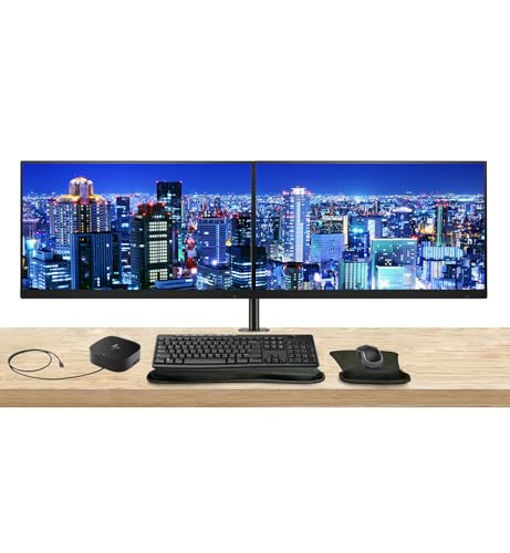Image of HP Series 7 Pro 24-inch 724pn WUXGA 1200p LCD Monitor 2-Pack Bundled with Daisy Chain, Desk Mount Stand, USB-C Multiport G5 Dock, MK270 Wireless Keyboard & Mouse, Gel Mouse & Wrist Pad