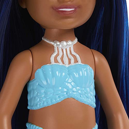 Barbie Mermaid Chelsea Doll With Midnight Blue Hair And Ombre Tail, Mermaid Toys, Crown Accessory #TOP3