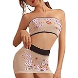 SINROYEE - Conjunto de lencería sexy para cosplay de anime japonés para mujer, estilo Lolita Kawaii, brasier y ropa interior de bikini para mujeres, Talla única