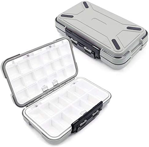 LESOVI Fishing Lure Boxes, Waterproof Portable Tackle Box Organizer with Storing Tackle Set Plastic Storage - Mini Utility Lures Fishing Box, Small Organizer Box Containers for Trout, Jewelry, Bead…