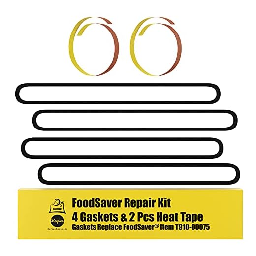 Repair Kit for FoodSaver: Upper/Lower Gasket, Heat Strip Replacement - 4 Foam Gaskets, 2 Strips Fits V2200, V2400, V2800, V3000, V3200 Series Vacuum Sealers Replaces Food Saver T910-00075 by OutOfAir