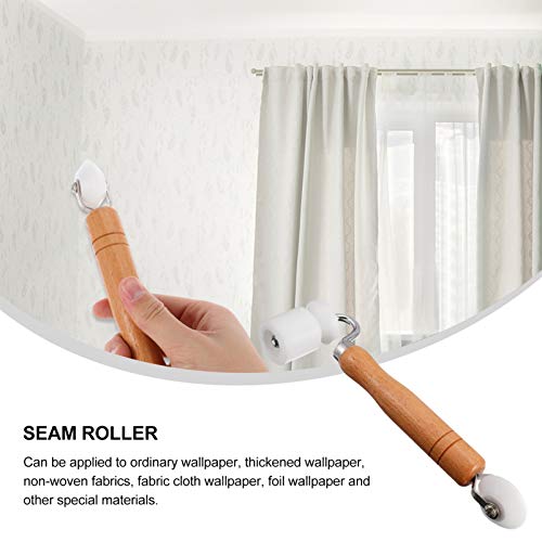 Rolo de costura para estofamento DOITOOL Rolo de papel de parede Rolo de pressão de mão com cabo de