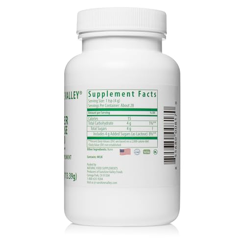 Image of Sunshine Valley Lactose Powder (Milk Sugar), Fine White Powder, 4 oz | Fine White Powder for Baking, Cooking & Brewing, Versatile Ingredient for Food Mixtures & Recipes