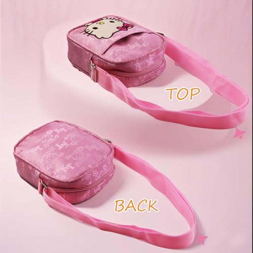 ratote Cute Pink Mini Purse for Girls, Canvas Stuff Wallet and Small Crossbody Bag - image 4
