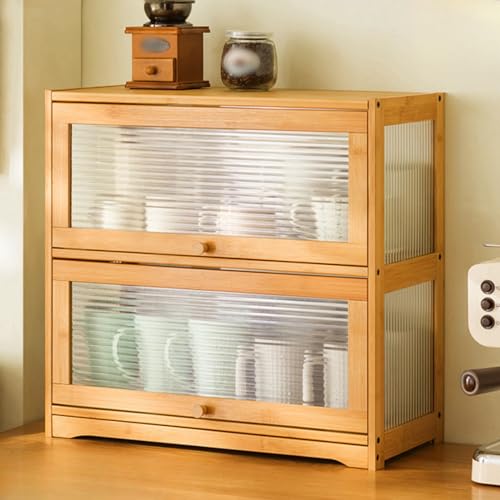 CHAANG 食器棚 スリム ロータイプ ミニ 小さい おしゃれ 食器戸棚 収納 一人暮らし 狭小住宅 キッチン収納 省スペース Bスタイル4