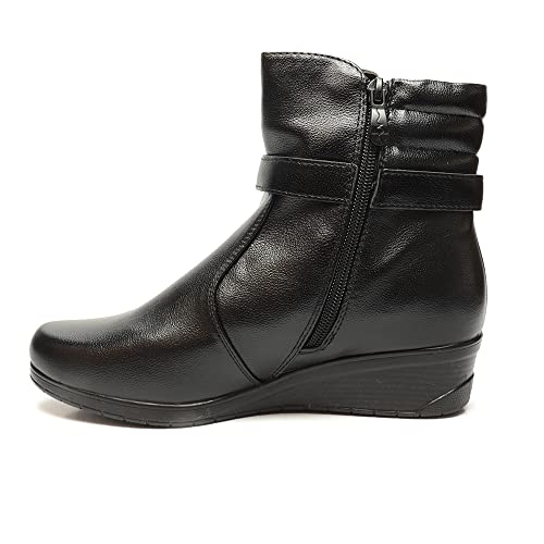 Bota Feminina Mooncity Anabela Cano Baixo Preto 37