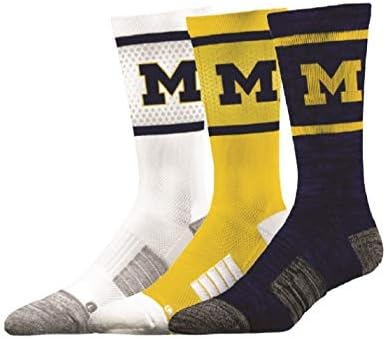 Elite Fan Shop NCAA Men's Sock 3-Pack (6 Total Socks)