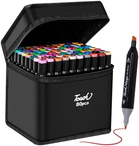 Rotuladores Doble Punta de 80 colores: Juego Completo