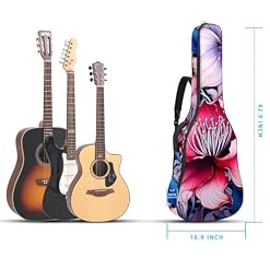 JRHEJTFZ Housse pour guitare acoustique de 1,9 cm d’épaisseur – Imperméable – Durable et élégant – Motif floral blanc, Multicolore 4., 42.9×16.9×4.7 in, Motif imprimé tendance - Les Beatles, Paul McCartney, John Lennon, RIngo Starr, George Harrison JRHEJTFZ Housse pour guitare acoustique de 1,9 cm d'épaisseur - Imperméable - Durable et élégant - Motif floral blanc, Multicolore 4., 42.9x16.9x4.7 in, Motif imprimé tendance – Image 5