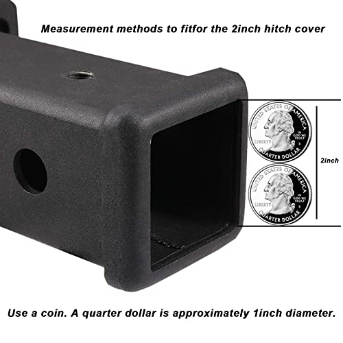 Jawmoy 1 Pc Car Trailer Cover, 2 Inch American Traction Cover, Square Mouth Plug Protection Cover, Car Trailer Hitch Cover (Black) #TOP5