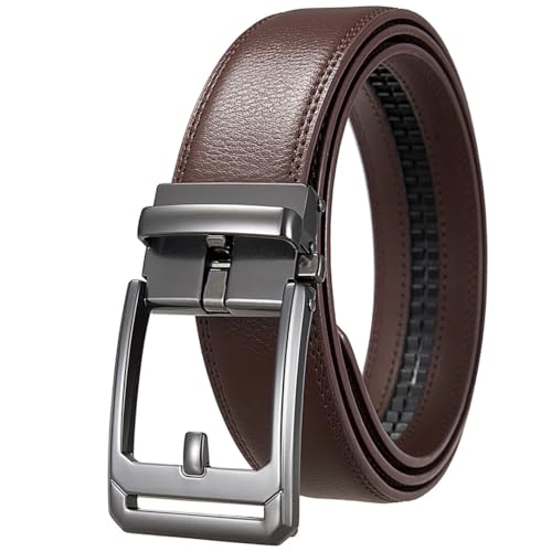 Men's 3.5Cm Genuine Leather Automatic Buckle Belt Business Casual Belt