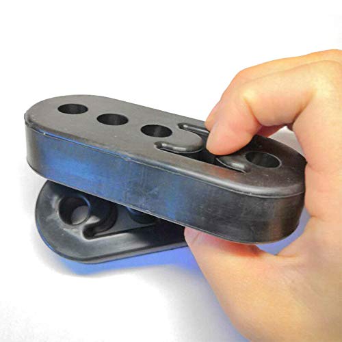 2 PCS NEW Universal Car Exhaust Rubber Mount Vehicle Exhaust Pipe Mounting Mount Rubber Hanger Bracket - Image 2
