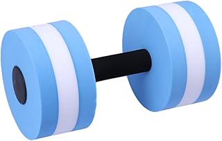 Luxshiny 2 piezas Mancuernas Flotantes Eva para Ejercicio Acuático Juego de Color Blanco y Azul Blanco Equipamiento de Fitness para Entrenamiento Piscina y Spa